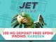 Бездепозитные бесплатные вращения в Jet Casino