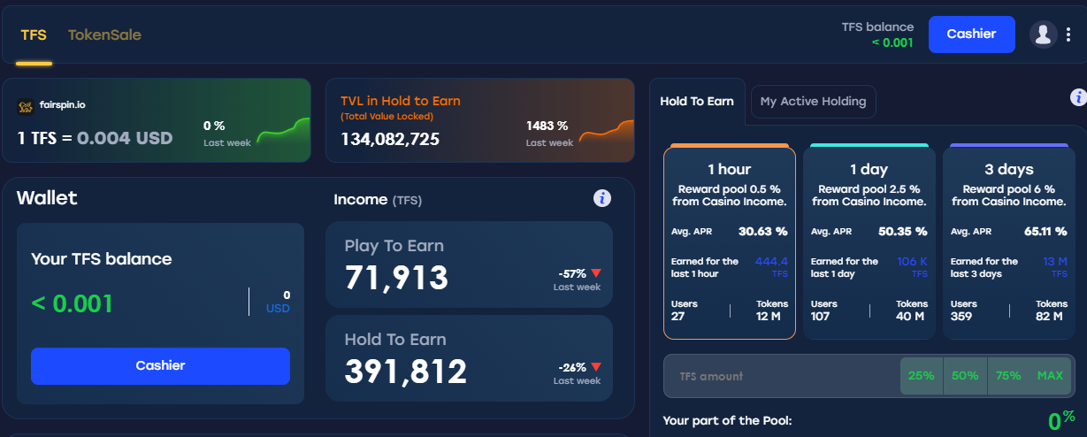 Токены Fairspin Tfs