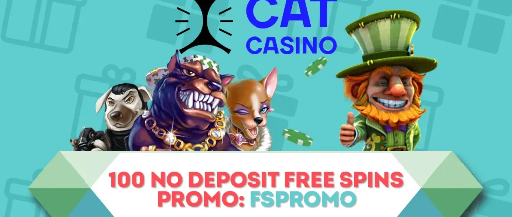 Бездепозитные бесплатные вращения в казино Cat Casino